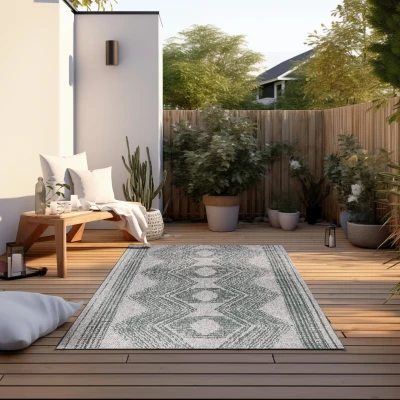 Abbildung von ELLE DECORATION Teppich &quot;Merge, In und Outdoor&quot;, rechteckig, Flachgewebe, &amp; Outdoor, Modern, Wendeteppich, Balkon, Wohnzimmer
