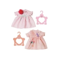 Abbildung von Baby Annabell Puppenkleid mit Kleiderbügel in rosa oder apricot für 43 cm Puppen, 703083 Zapf Creation