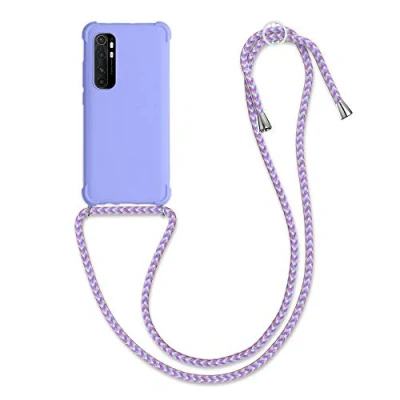 Abbildung von kwmobile Necklace Case kompatibel mit Xiaomi Mi Note 10 Lite Hülle Cover Kordel zum Umhängen Silikon Schutzhülle Lavendel