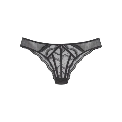 Abbildung von Lascana Tanga String, Damen, Größe: 32/34, Black