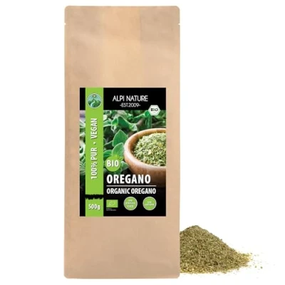 Abbildung von BIO Oregano gerebelt (500g), aus kontrolliert biologischem Anbau, glutenfrei, laktosefrei, laborgeprüft, vegan, 100% naturrein ohne Zusätze