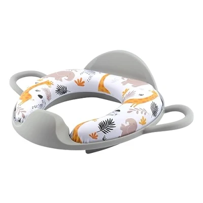 Abbildung von Lorelli Baby Toilettensitz mit Lehne, 11 cm, Handgriff, gepolstert, Spritzschutz, Kunststoff