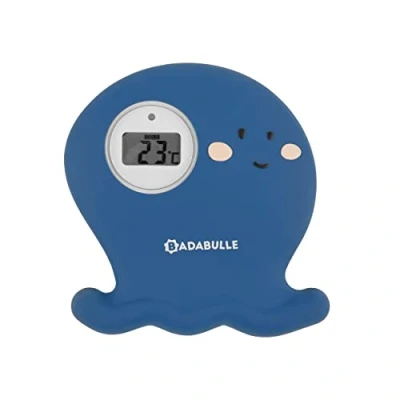 Abbildung von Badabulle Badethermometer Krake, digitale Messung der Wasser &amp; Raumtemperatur