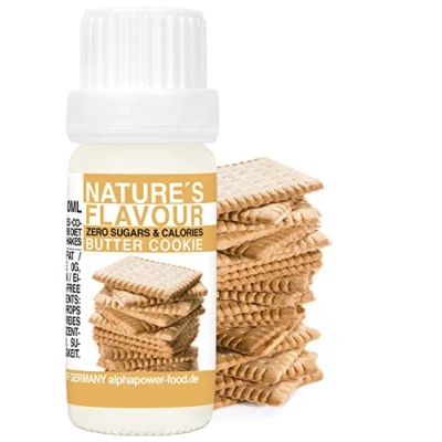 Abbildung von Flavour Drops BUTTERKEKS, Flavdrops I 100% natürliches Lebensmittel Aroma Geschmackstropfen ohne Kalorien &amp; Zucker Backaromen, Geschmack für Wasser, Quark