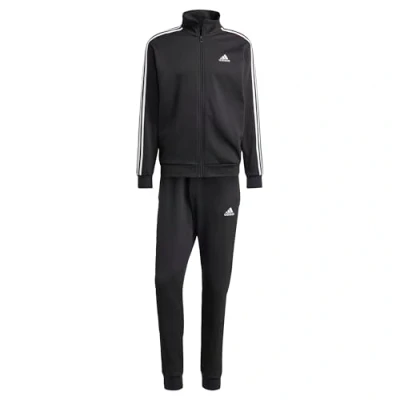 Abbildung von adidas Herren Basic 3 Stripes Fleece Track Suit, Black, S