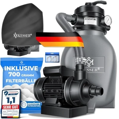 Abbildung von KESSER Sandfilteranlage, Sandfilter Sandfilteranlage 700g Filterbälle ersetzen 25kg