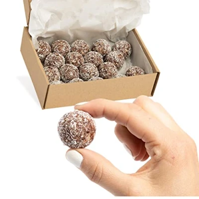 Abbildung von Vitalityballs 18x Natürliche Energy Balls &quot;Strawberry Coconut&quot; ohne zusätzlichem Zucker 100 % Vegan &amp; Glutenfrei Energiekugel Power Snacks Energiebällchen mit Datteln fruchtig exotisch