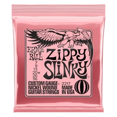 Abbildung von Ernie Ball Zippy Slinky E Gitarrensaiten, Nickelwicklung, Stärke 7 36