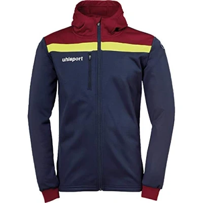 Abbildung von uhlsport Herren Jacke Offense 23 Multi Hood Jacke, marine/Bordeaux/Fluo Gelb, XXXL, 100519913