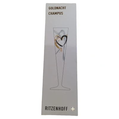 Abbildung von RITZENHOFF 1078190 Champagnerglas 200 ml Serie Goldnacht Nr. 1 Edles Designerstück mit Echt Gold Made in Germany