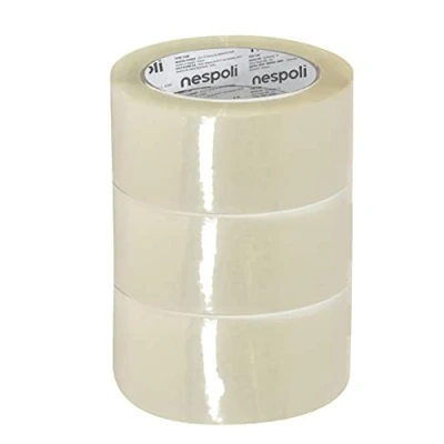 Abbildung von Nespoli N9930194706 Turm 3 Verpackungsbänder, transparent, 50 mm x 66 m
