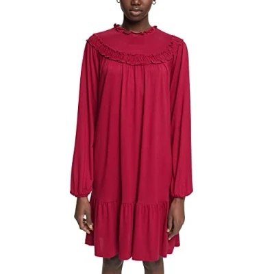 Abbildung von edc by Esprit Strickkleid, Damen, Größe: Large, Cherry red