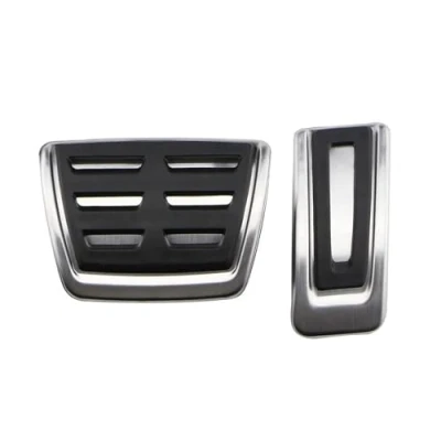 Abbildung von Auto Pedale Für VW Touran LHD 2016 2017 2018 2019 2020 2021 Gas Bremse Rest Pedal Schutz Abdeckung Edelstahl Pedalkappen(at Without Rest)