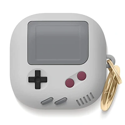 Abbildung von elago GB5 Case Kompatibel mit Samsung Galaxy Buds FE (2023), Buds2 Pro Hülle (2022) / Pro/Buds Live, Klassisches Handheld Game Console Design (Grau)