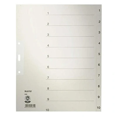 Abbildung von Leitz Register A4+ Tauenpapier 1 10 grau