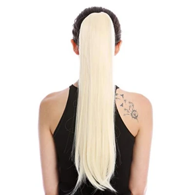 Abbildung von WIG ME UP YZF 1094S 613 Haarteil Zopf Pferdeschwanz Steckkamm und Band/Bändchen 63 cm lang glatt Hellblond Lichtblond