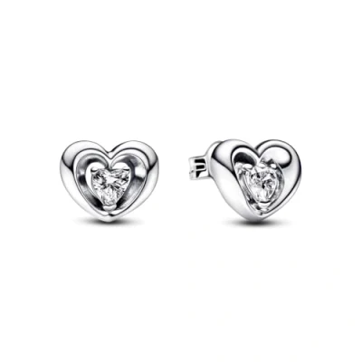Abbildung von Pandora Ohrring Set Ohrstecker Radiant Heart &amp; Floating Stone 292500C01 Silber