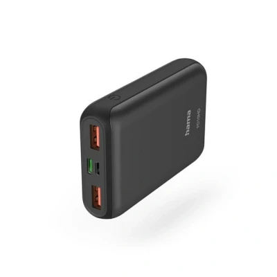 Abbildung von Hama Powerbank 10000mAh, 3 Ausgänge: 2x USB A, 1x C, für Schnellladen 10000 mAh (3,7 V)