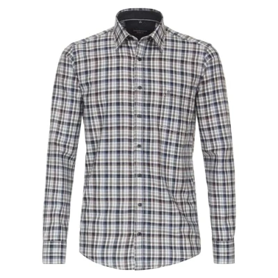 Abbildung von Casamoda Kariert Casual FIT Hemd, Herren, Größe: Medium, Dunkelblau