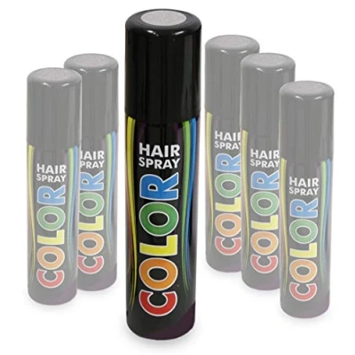 Abbildung von KarnevalsTeufel Hairspray Color in verschiedenen Farben buntes Haarspray Haarschmuck farbig (Silber)