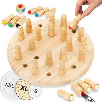Abbildung von Toyfel Spiel, Magnus, Memory Schach 30 cm Gedächtnisspiel aus Holz