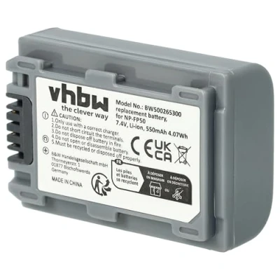 Abbildung von vhbw 1x Akku kompatibel mit Sony DCR HC Serie HC35, HC3E, HC39E, HC39, HC35E Videokamera Camcorder (600 mAh, 7,2 V, Li Ion)