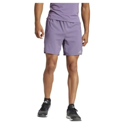 Abbildung von adidas Men&#039;s HIIT Workout 3 Stripes Shorts Freizeit, Shadow Violet, L 5 inch