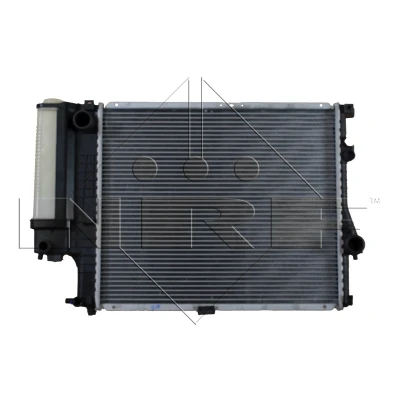 Abbildung von NRF EASY FIT 58247 Kühler, Motorkühlung Aluminium 520 445 33 mit Anbauteilen Kühlrippen gelötet BMW: 5 Limousine, Touring