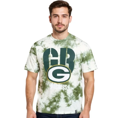 Abbildung von Recovered Green Bay Packers NFL Tie Dye Relaxed Oversized T Shirt White XXL