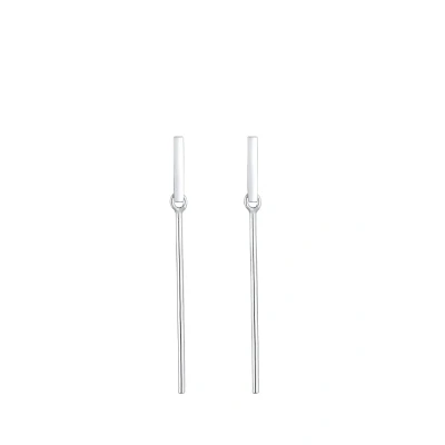Abbildung von Elli Ohrringe Damen Geo Rechteck Trend Minimal Basic in 925 Sterling Silber
