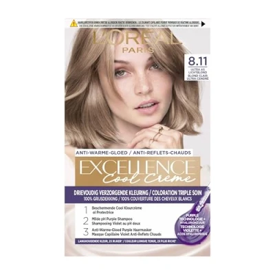 Abbildung von L&#039;Oréal Paris Exzellenz coole Creme 8.11 Ultra Aschenlicht Blonde Haarfarbe 1 Stück
