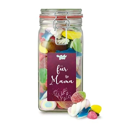 Abbildung von für Mama süßer Süßigkeiten Mix im Naschglas, Geschenk Idee den Muttertag