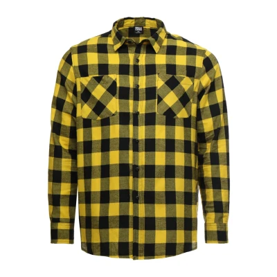 Abbildung von Urban Classics Checked Hemd, Herren, Größe: Medium, Yellow