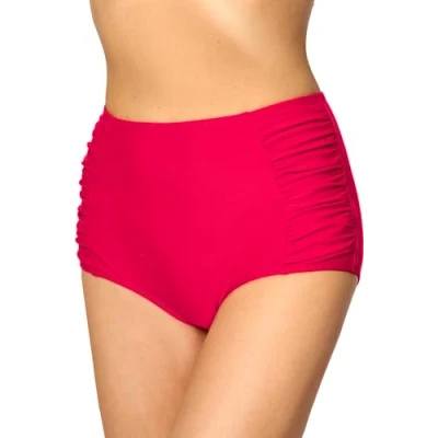 Abbildung von Merry Style Damen High Waist Bikinihose Bauch Weg Effekt Badehose MS10 119 (Rosa (3260), 42)