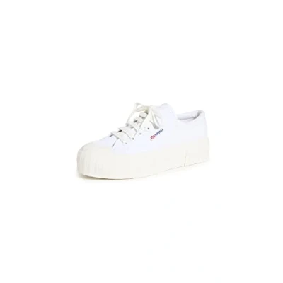Abbildung von Superga 2631 Stripe Platform Sneaker low, Damen, Größe: 41, White/white avorio Schuhe