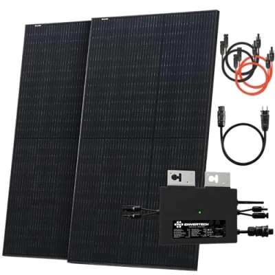 Abbildung von Solarway® 1000W Balkonkraftwerk 800W komplett Steckdose neuester 800 Watt Wechselrichter Solaranlage Komplettset 500W Solarmodule &amp; Envertech Zubehör