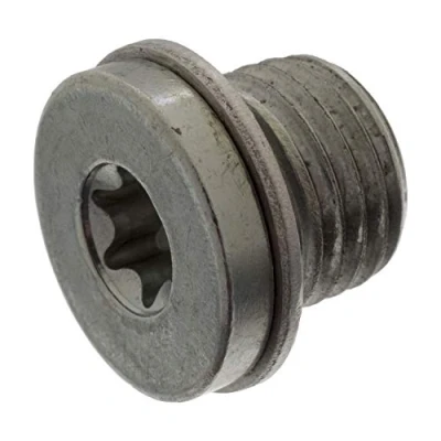 Abbildung von FEBI BILSTEIN 100497 Ölablaßschraube Stahl T45 mit Dichtring VOLKSWAGEN: Polo V Schrägheck, Passat B8 Variant, Tiguan II, SEAT: Ibiza 4 Schrägheck