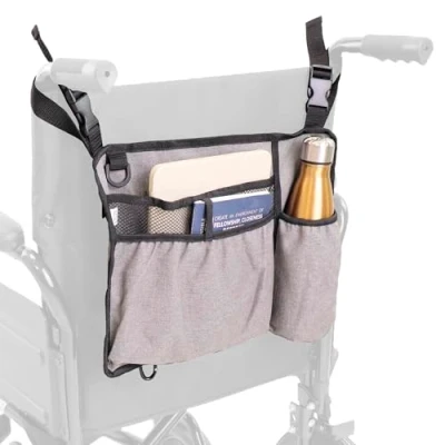 Abbildung von PEPE Rollstuhltasche, Tasche für Rollstuhl, Rollstuhltasche Hinten, Seitlich, Rollstuhl Rucksack, Rollstuhlnetz Hinten