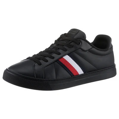Abbildung von Tommy Hilfiger ICON Court Stripes Sneaker low, Herren, Größe: 42, Black Schuhe