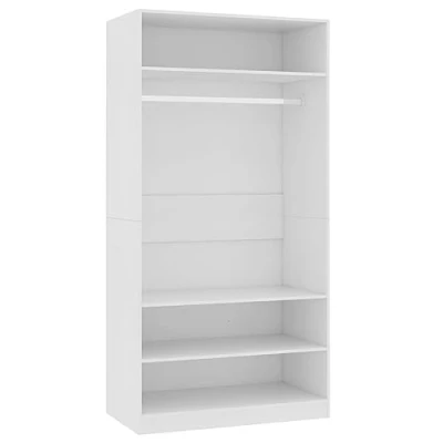 Abbildung von vidaXL Kleiderschrank Weiß 100x50x200 cm Holzwerkstoff (1 St)
