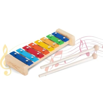 Abbildung von Classic Cantabile Glockenspiel GS 8 für Kinder, Inkl. ein Paar Holz Schlägel, Diatonisch mit Tönen in C Dur