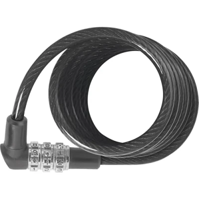 Abbildung von ABUS Spiralkabelschloss 3506C 6 mm starkes, flexibles Zahlenschloss Sicherheitslevel 1 120 cm Schwarz