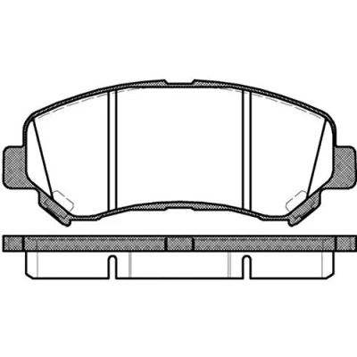 Abbildung von ROADHOUSE 21318.00 Bremsbelagsatz Vorderachse mit Klebefolie Zubehör, Feder NISSAN: Qashqai / Qashqai+2 I, Juke, X Trail, RENAULT: Koleos I
