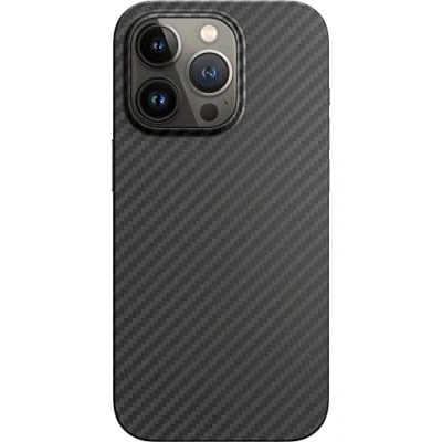 Abbildung von Black Rock Hülle Carbonhülle Case Ultra Dünn Passend für Apple iPhone 14 Pro Aramid Handyhülle, Fiber Cover, Kabellos Laden, Premium (Schwarz)