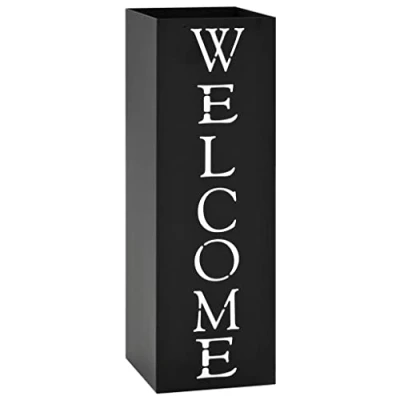 Abbildung von vidaXL Schirmständer Regenschirmständer Welcome Stahl Schwarz (1 St)