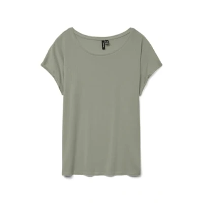 Abbildung von VERO MODA Damen Vmava Plain Ss Top Ga JRS Noos, Seagrass, X Small