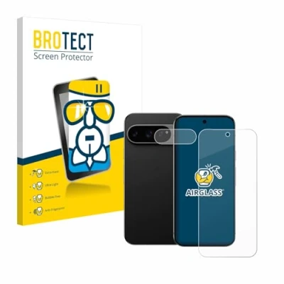Abbildung von BROTECT Schutzglas für Google Pixel 9 Pro XL (Display+Kamera) Schutzfolie Panzer Folie Glas [Extrem Kratzfest 9H, Anti Fingerprint,