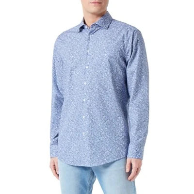 Abbildung von Seidensticker Herren Regular Fit Langarm Hemd, Mittelblau, 40