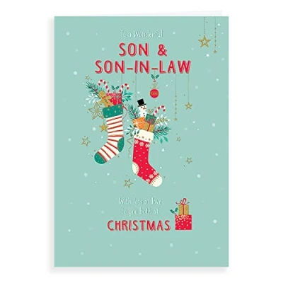 Abbildung von Piccadilly Greetings Weihnachtskarte Son &amp; In Law, 22,9 x 15,2 cm