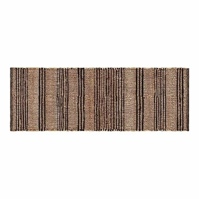 Abbildung von Loberon Läufer Lantenot, Zeitloses Streifendesign, Handgewebt, Strapazierfähig &amp; Langlebig, 50x140 cm, Teppich, Wohntextilien, Wohn Accessoire, Jute, Polyester, beige/schwarz